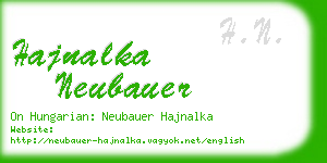 hajnalka neubauer business card